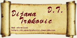 Dijana Trpković vizit kartica